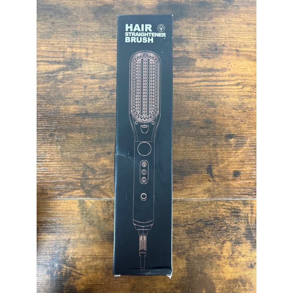 HITTIONA Hair Straightener Brush MRD-1820 Black Rose Gold PTC Heated Comb 75W
